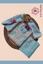 Thread Embroidery | Linen | Dress Material | Sky Blue